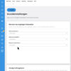 Screenshot Service-Portal: Grundeinstellungen